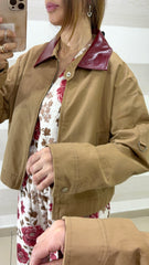 Giubbino Giacca Verity con Colletto Eco Pelle Bordeaux