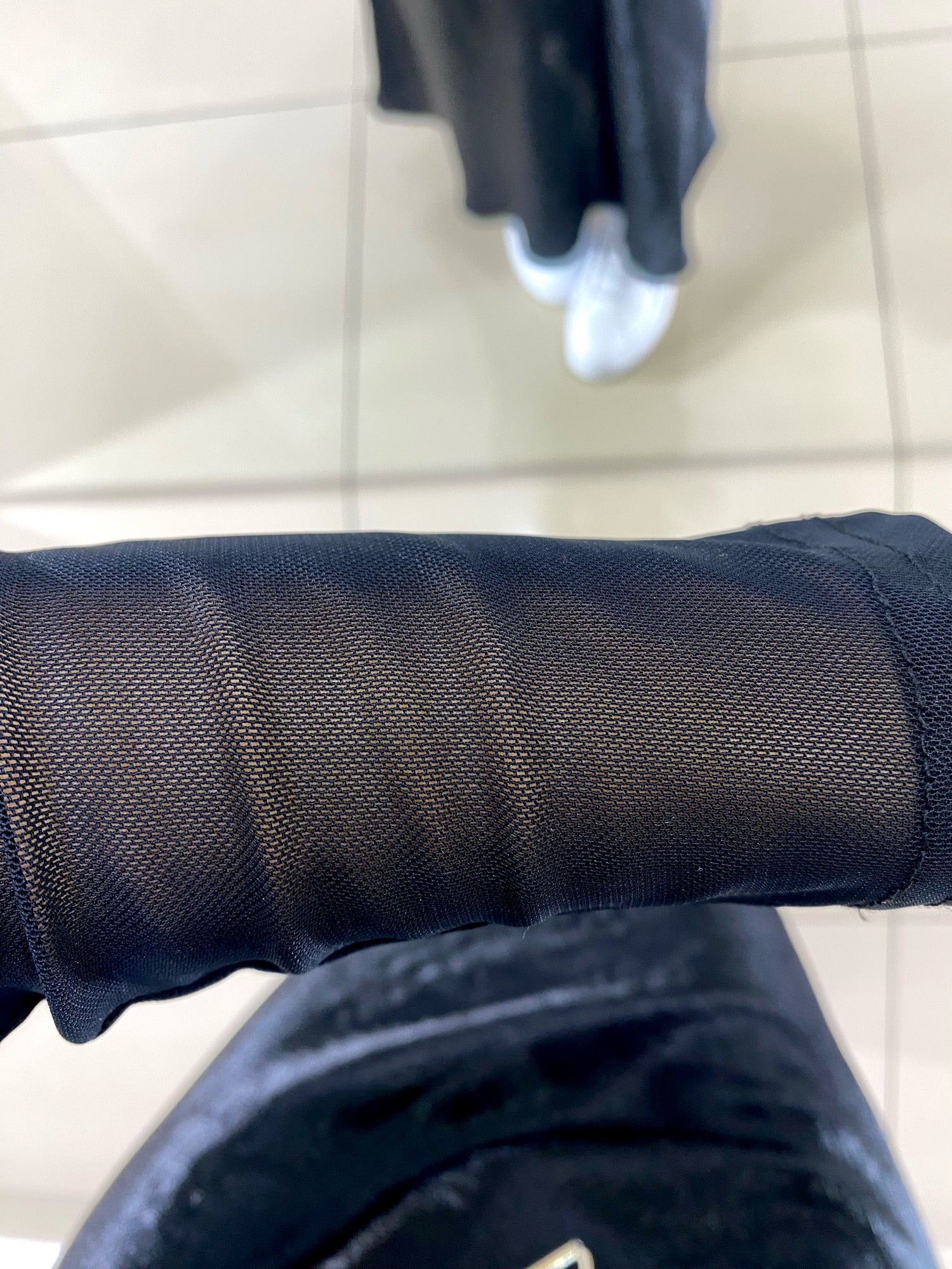 Giubbino Kenana Eco Pelle e Maniche Tulle Elasticizzato
