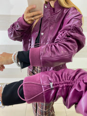 Giubbino Marlene Ecopelle con Maniche Regolabili