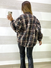 Giubbino Miranda 1 a Quadroni con Micro Strappi Sfrangiati