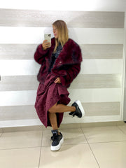 Gonna Adeline Effetto Broccato con Pence