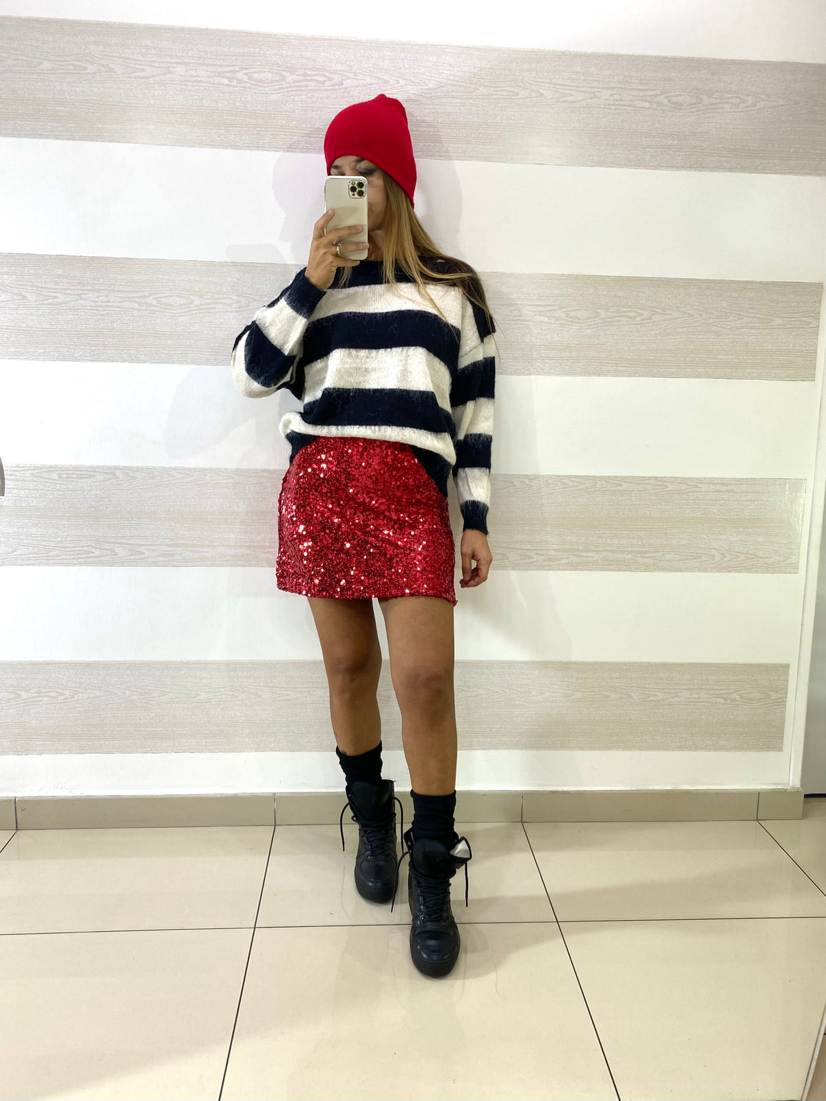 Gonna Alexina in Paillettes Elasticizzata