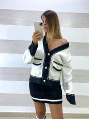 Gonna Aline Pelosa Nara con Treccia Bianca