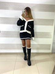 Gonna Aline Pelosa Nara con Treccia Bianca