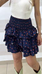Gonna Cordelia con Balze Fantasia Fragole