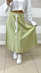 Gonna Liza Svasata con Righe Celesti