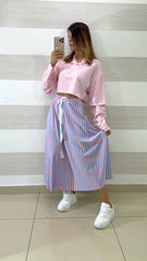 Gonna Liza Svasata con Righe Celesti