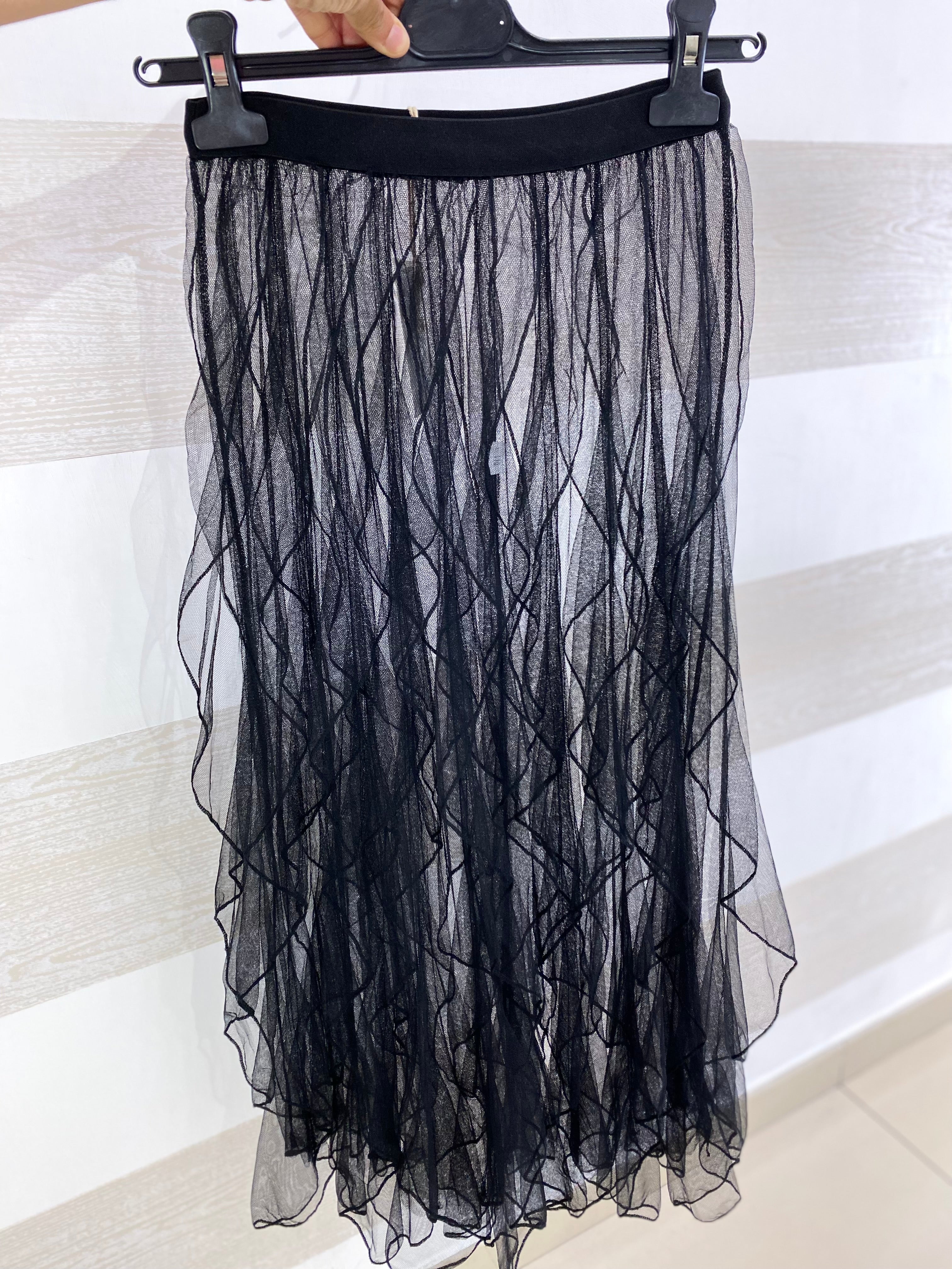 Gonna Medusa Tulle con Ruches Verticali