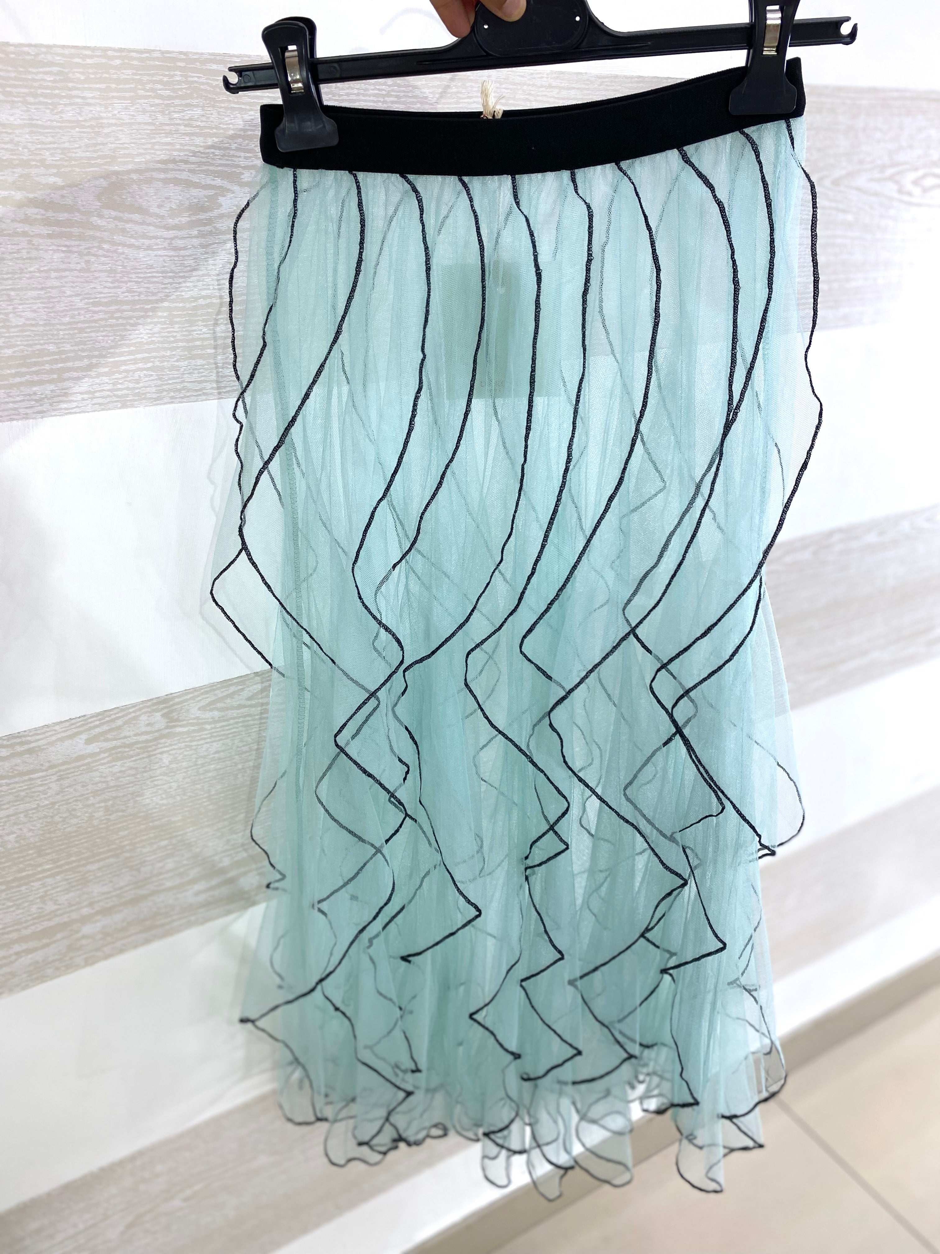 Gonna Medusa Tulle con Ruches Verticali