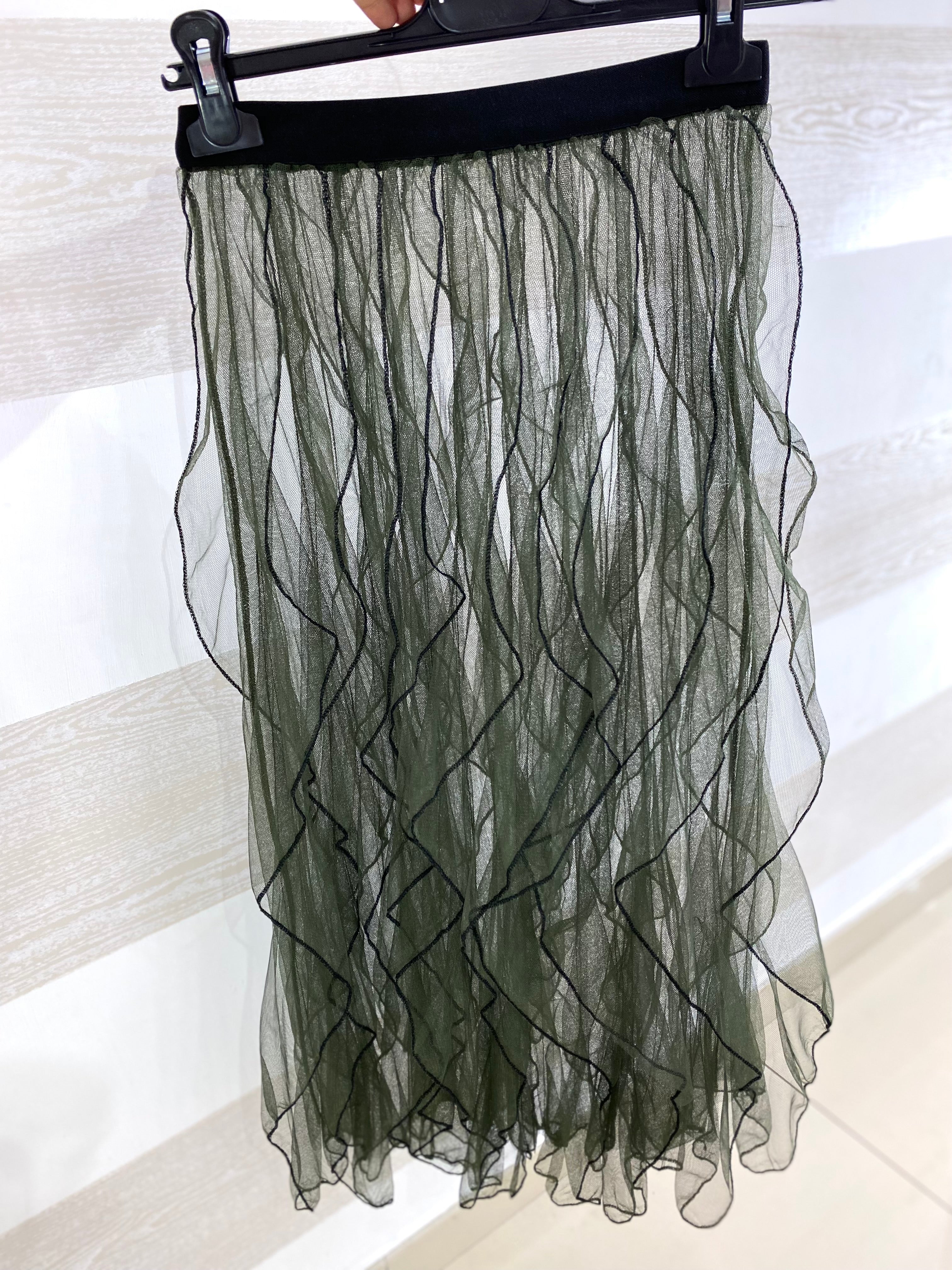 Gonna Medusa Tulle con Ruches Verticali