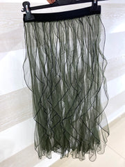 Gonna Medusa Tulle con Ruches Verticali