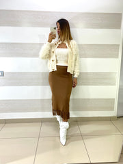 Gonna Ollie Longuette con Frange