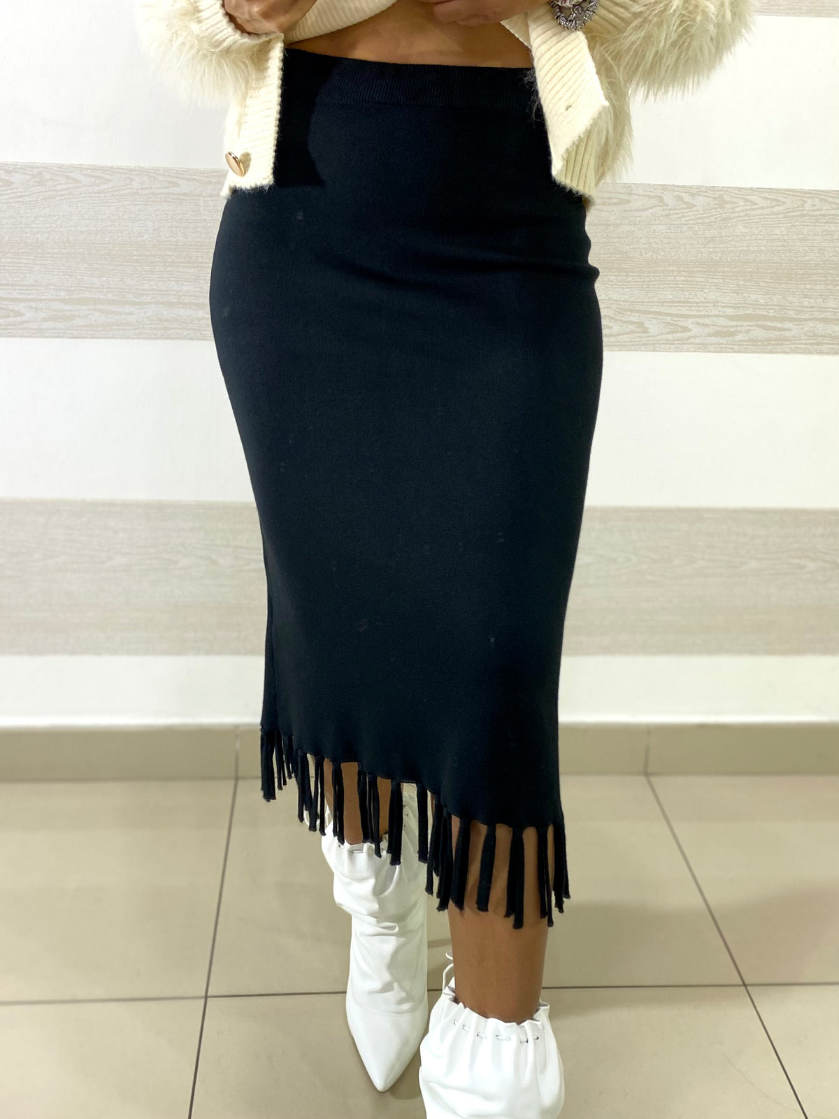 Gonna Ollie Longuette con Frange