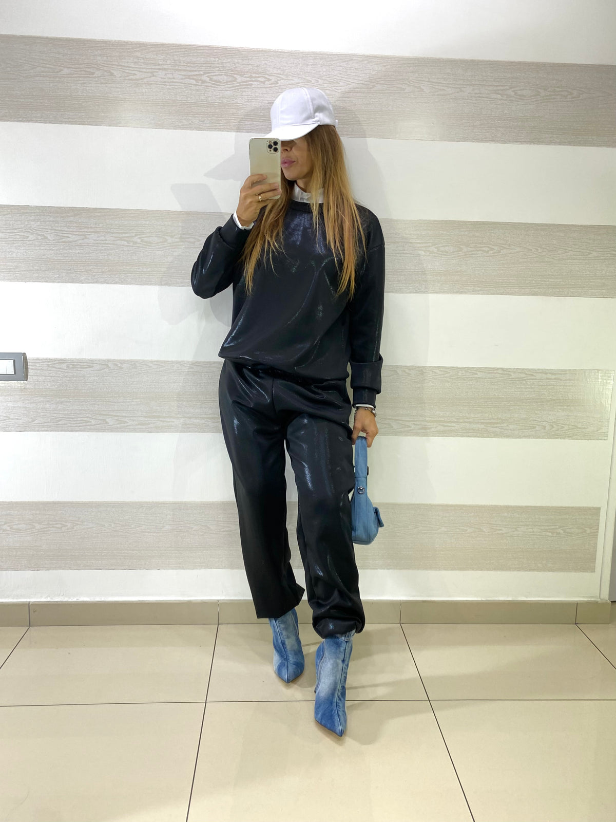 Coordinato Bonita Metallick Pantaloni e Felpina