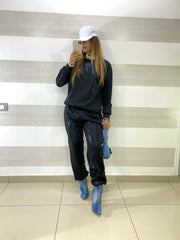 Coordinato Bonita Metallick Pantaloni e Felpina