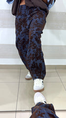 Jeans Ballon Elicia Jeans con Velluto Damascato Flowers