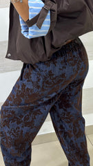 Jeans Ballon Elicia Jeans con Velluto Damascato Flowers