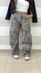 Jeans Balloon Eveline Maculato Leopardato