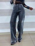 Jeans Chantelle Modello Palazzo con Applicazioni