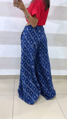 Jeans Coralie 1 a Palazzo con Stelle Sfrangiato