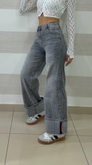 Jeans Midge a Palazzo con Piegone