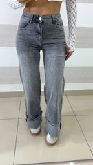 Jeans Midge a Palazzo con Piegone