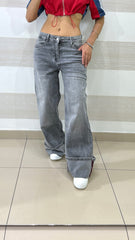 Jeans Midge a Palazzo con Piegone