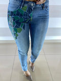 Jeans Rosmunda Skinny Ricamo e Stampa