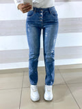 Jeans Terry Paillttes Flat Trasparenti