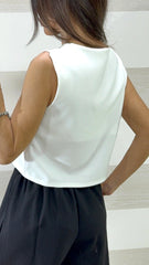 Maglia Addie Smanicata con Spacchetto Avanti