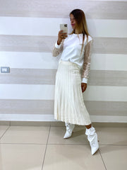 Maglia Cheryl con Maniche in Paillettes