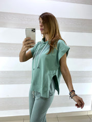 Maglia Danuska Taglio Kimono con Spacchi Laterali