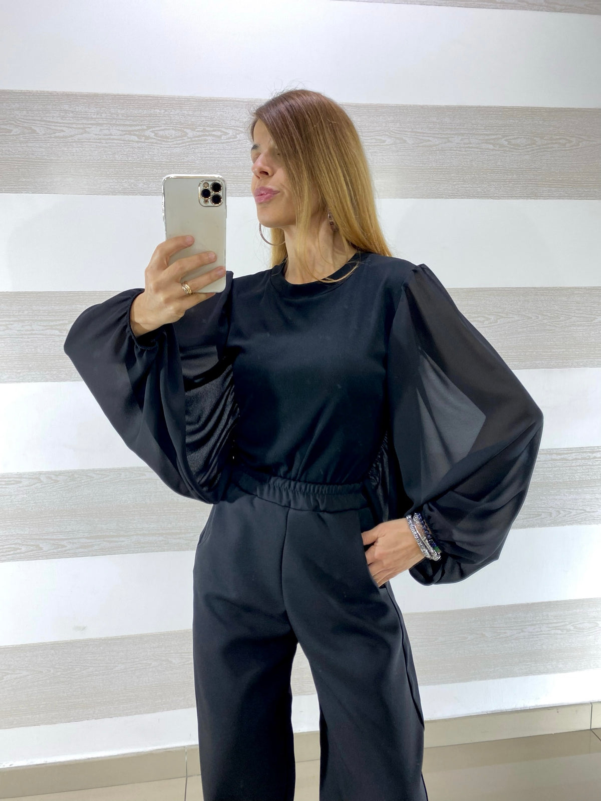 Maglia Dina Maniche a Farfalla