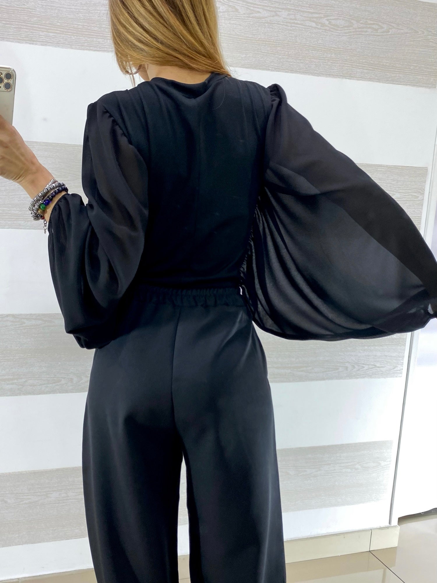 Maglia Dina Maniche a Farfalla