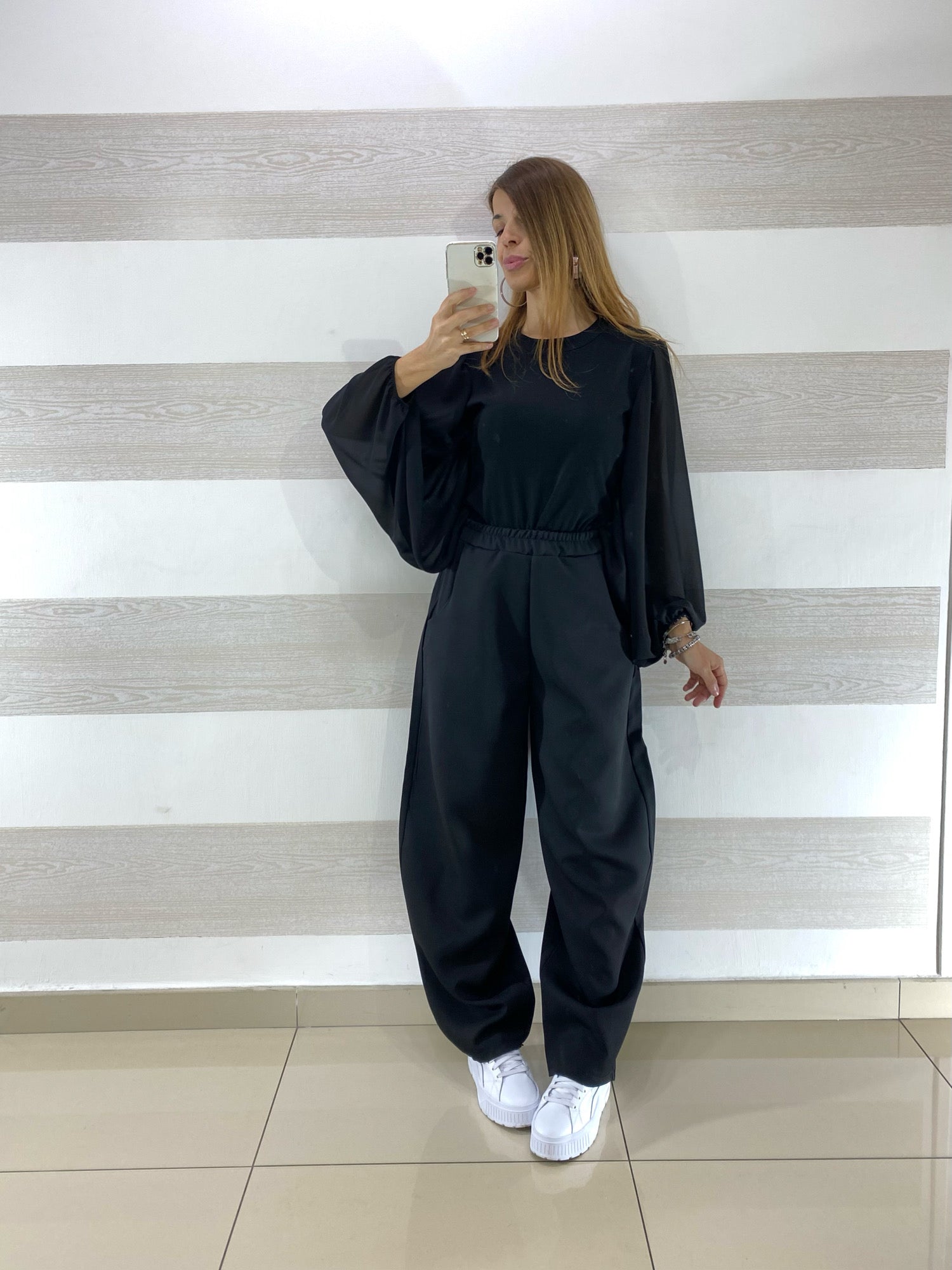 Maglia Dina Maniche a Farfalla