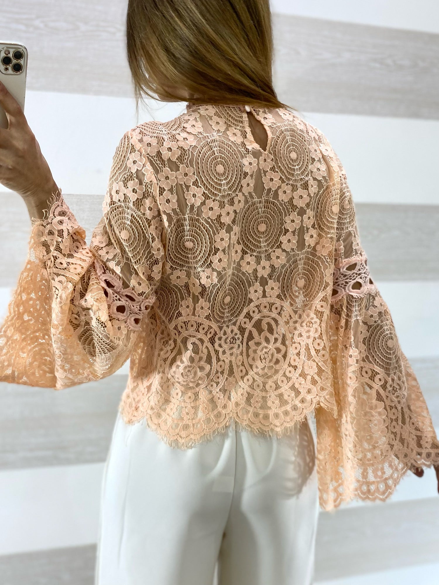 Maglia Elektra in Pizzo Maniche a Campana