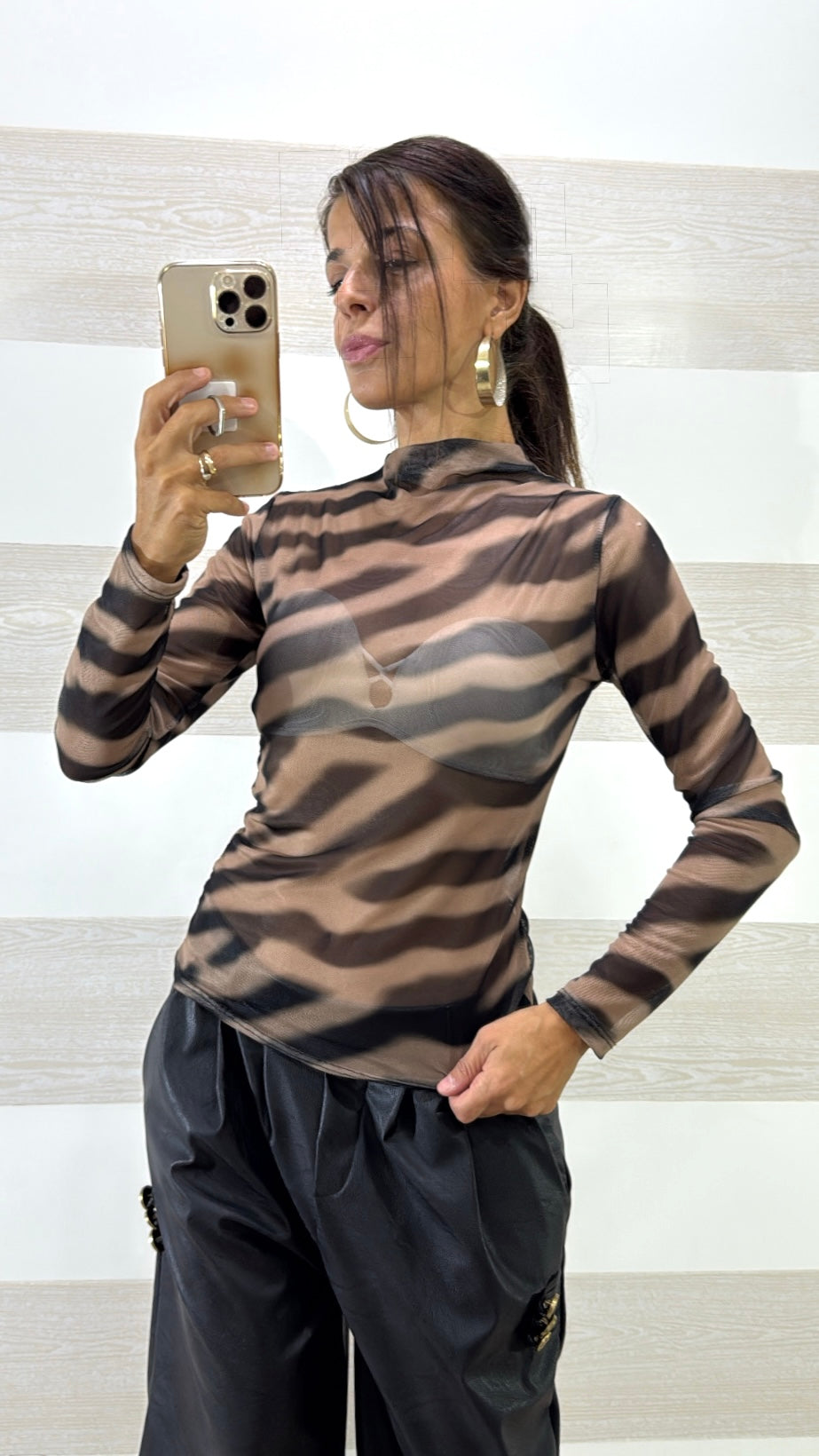 Maglia Eliza Zebrata in Tulle