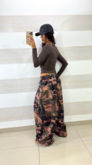 Maglia Flick in Lycra con Innesto in Pizzo