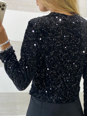 Maglia Giacchino Arlette1 Vellutino con Paillettes