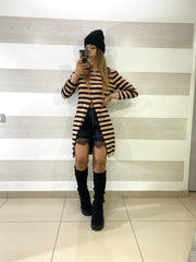 Maglia Hailee Lunga a Righe con Spacco