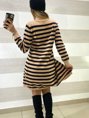 Maglia Hailee Lunga a Righe con Spacco