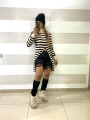 Maglia Hailee Lunga a Righe con Spacco