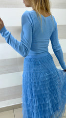 Maglia Kassy a Costine  Scollo a Incrocio