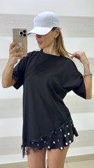 Maglia Suzan Asimmetrica con Pizzo