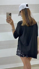Maglia Suzan Asimmetrica con Pizzo