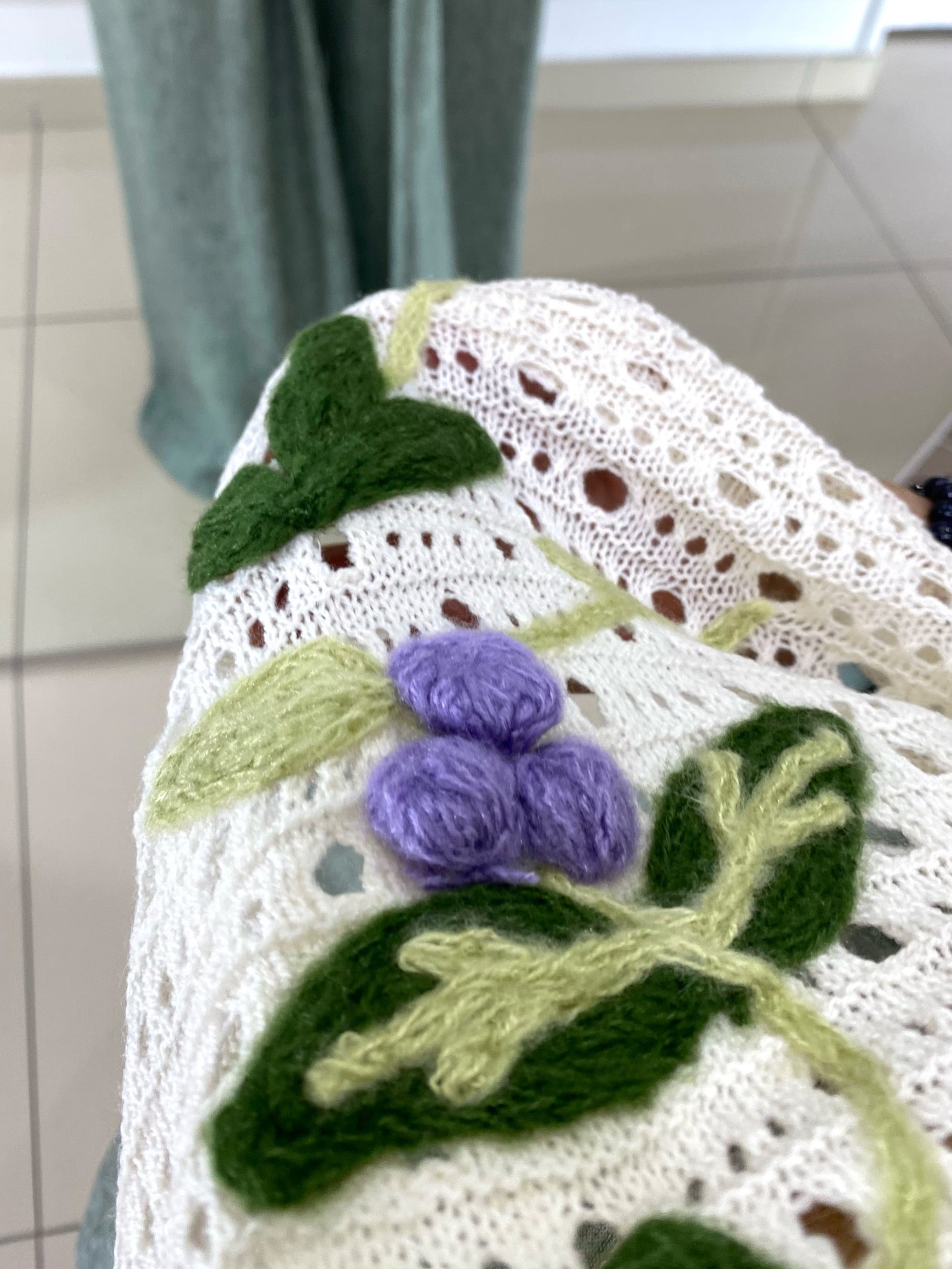 Maglia Traforata Jolanda con Ricamo Fiori
