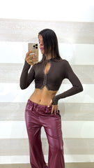 Maglia o Cardigan Diane in Lycra con Manica a Guanto