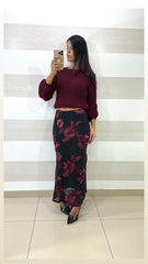 Maglione Crop Gemma Pull Maniche a Sbuffo