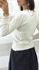 Maglione Leggero Hattie con Micro Pois