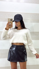 Maglione Teddy Grace con Orlo Ondulato